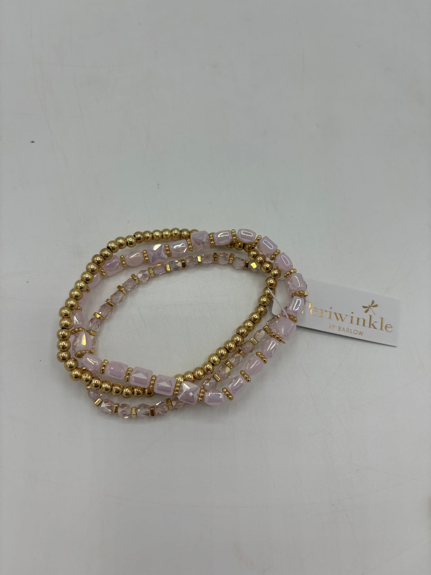 Gold and Pink Crystal Bracelets