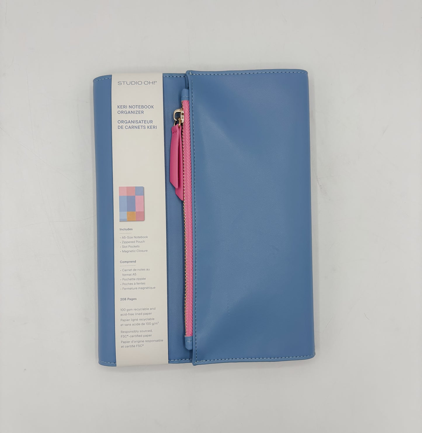 Periwinkle and Pink Keri Notebook Organizer