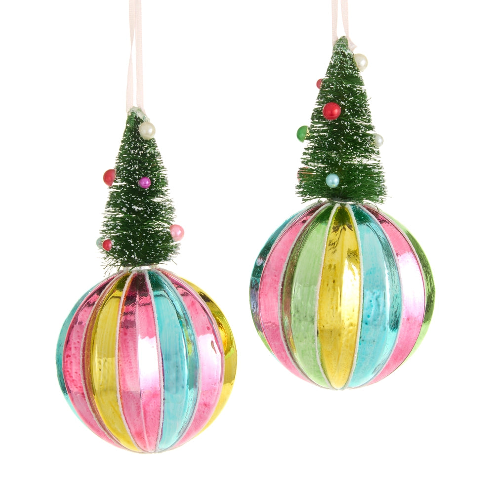 Tree Topped Ball Ornament