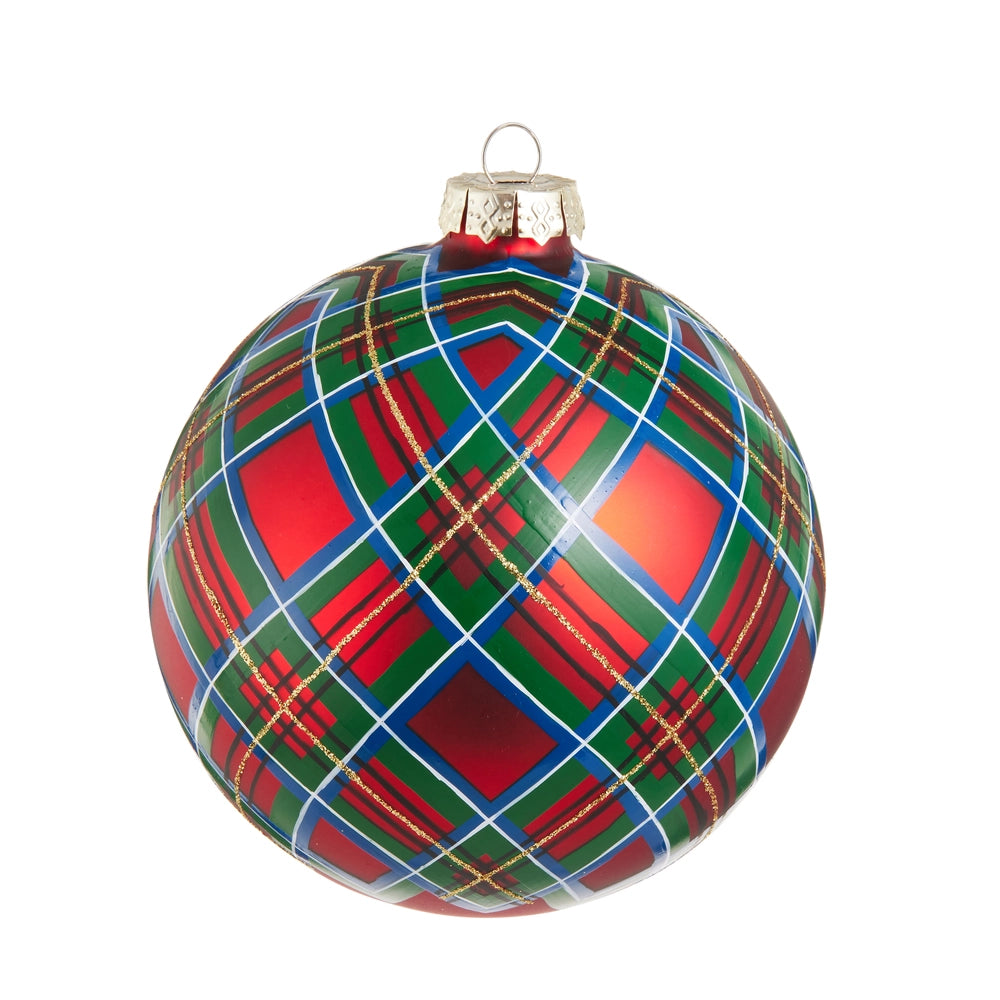 5" Plaid Ornament