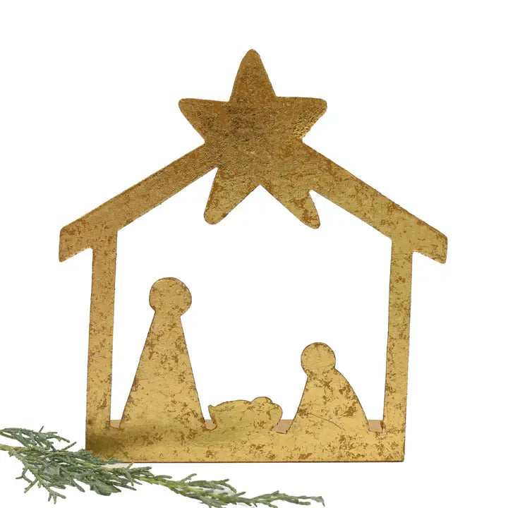 Gold Nativity Silhouette