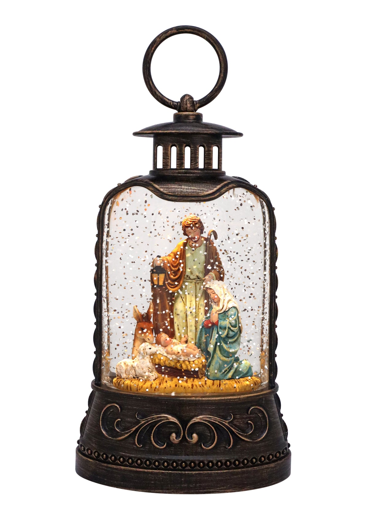 Heavenly Manger Glitter Lantern