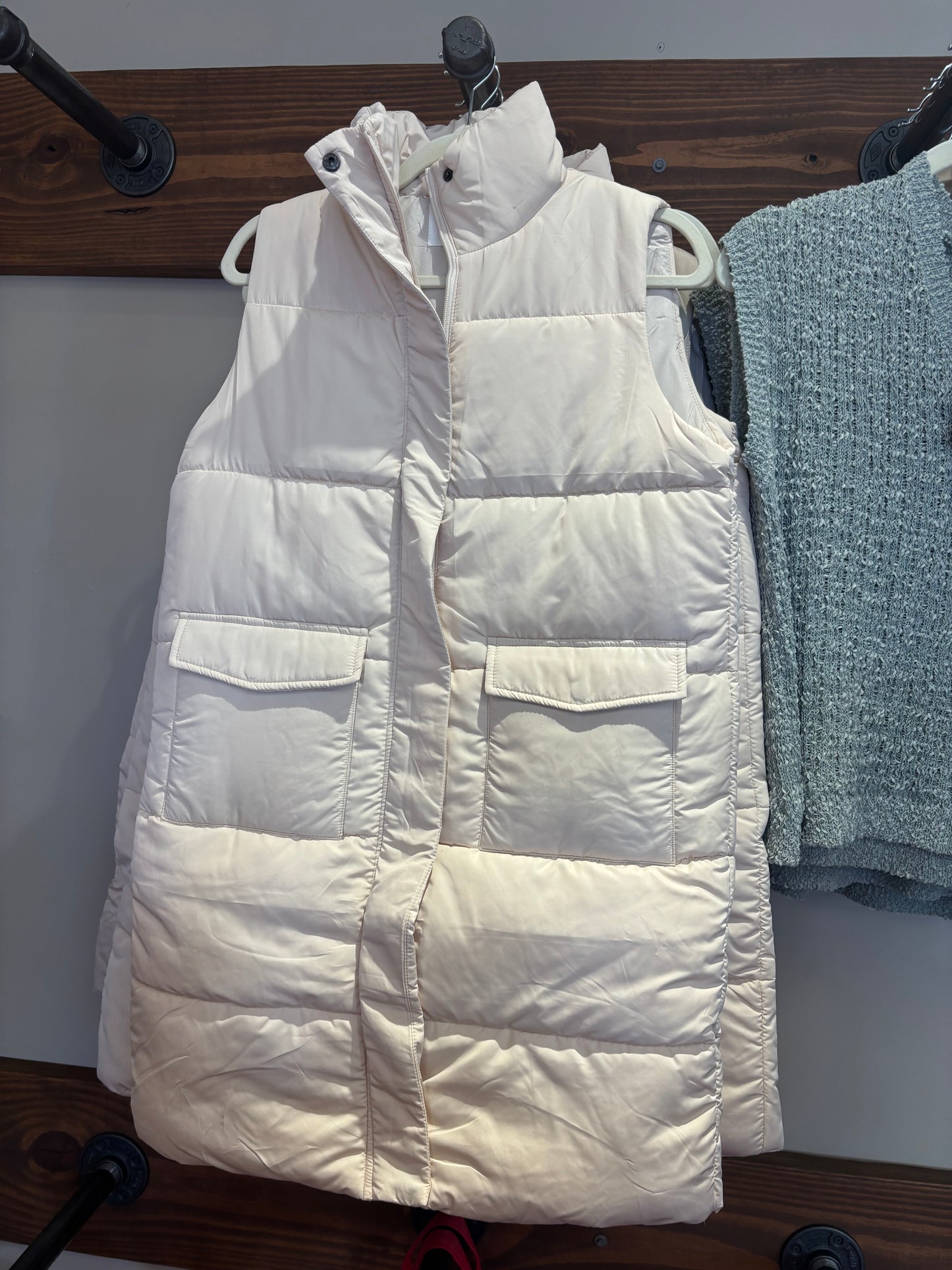 Cream Long Vest