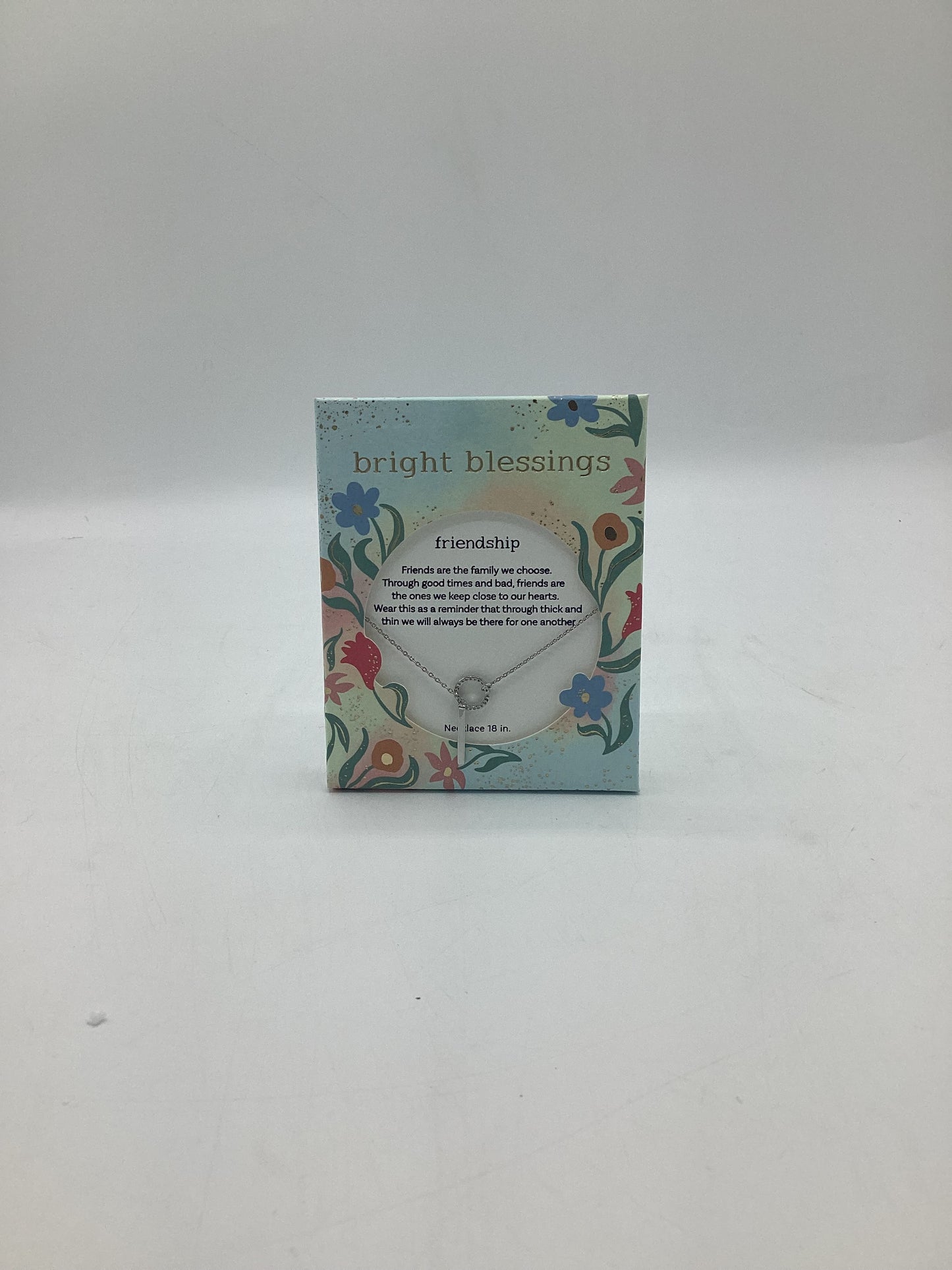 Bright Blessed Neck-Circle + Bar -Silver