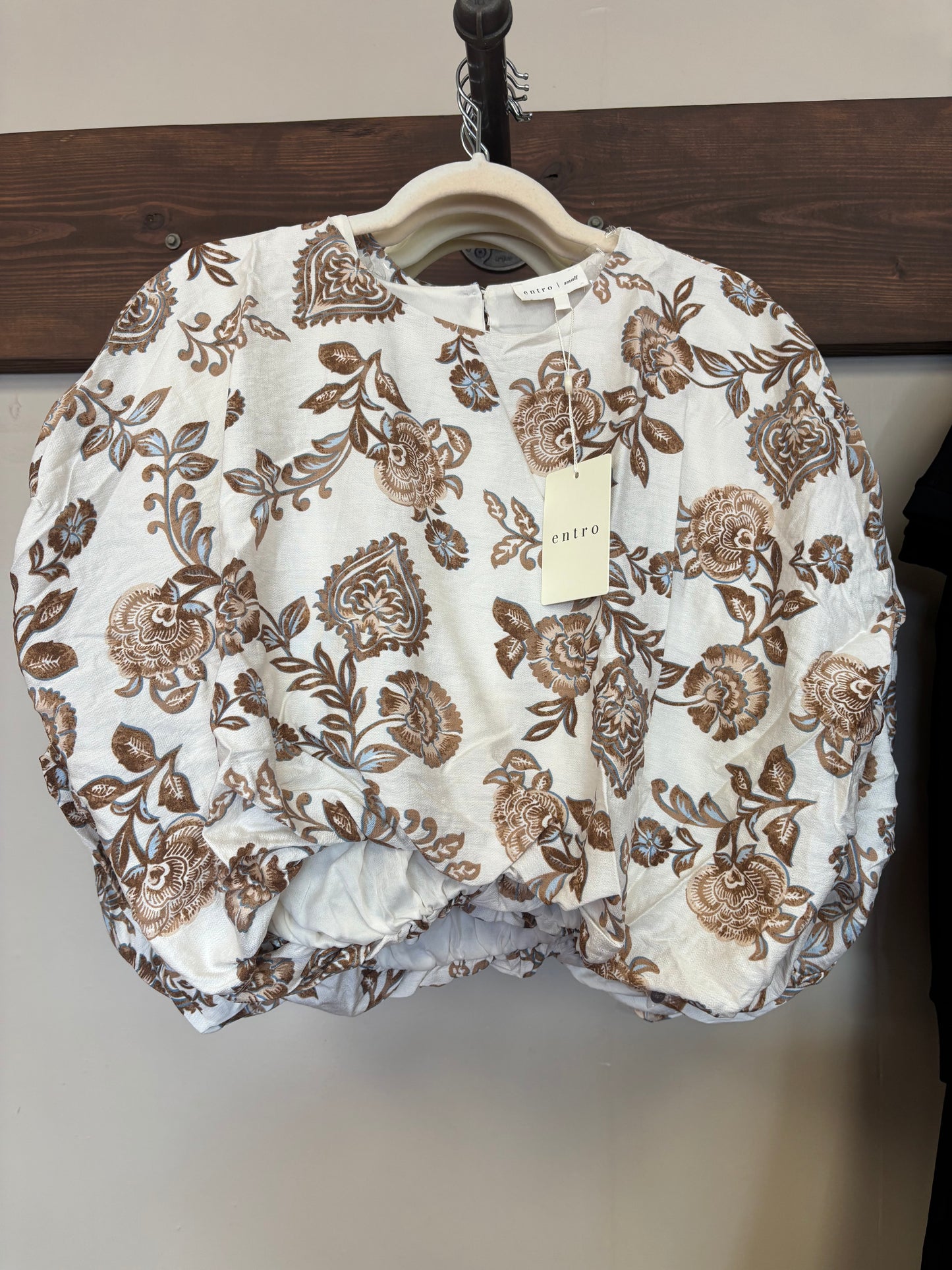 Brown/Cream floral shirt