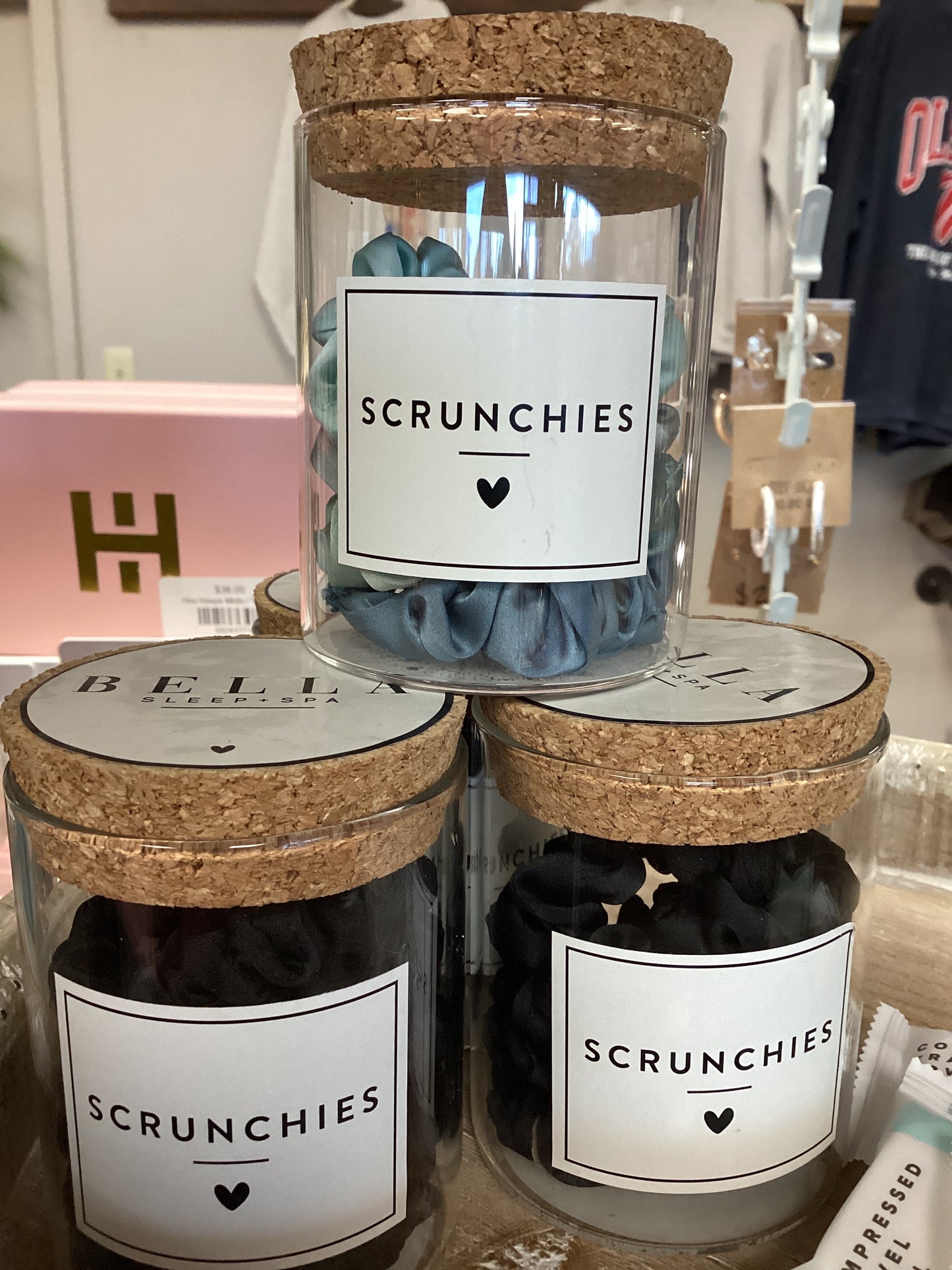 Scrunchies in jar