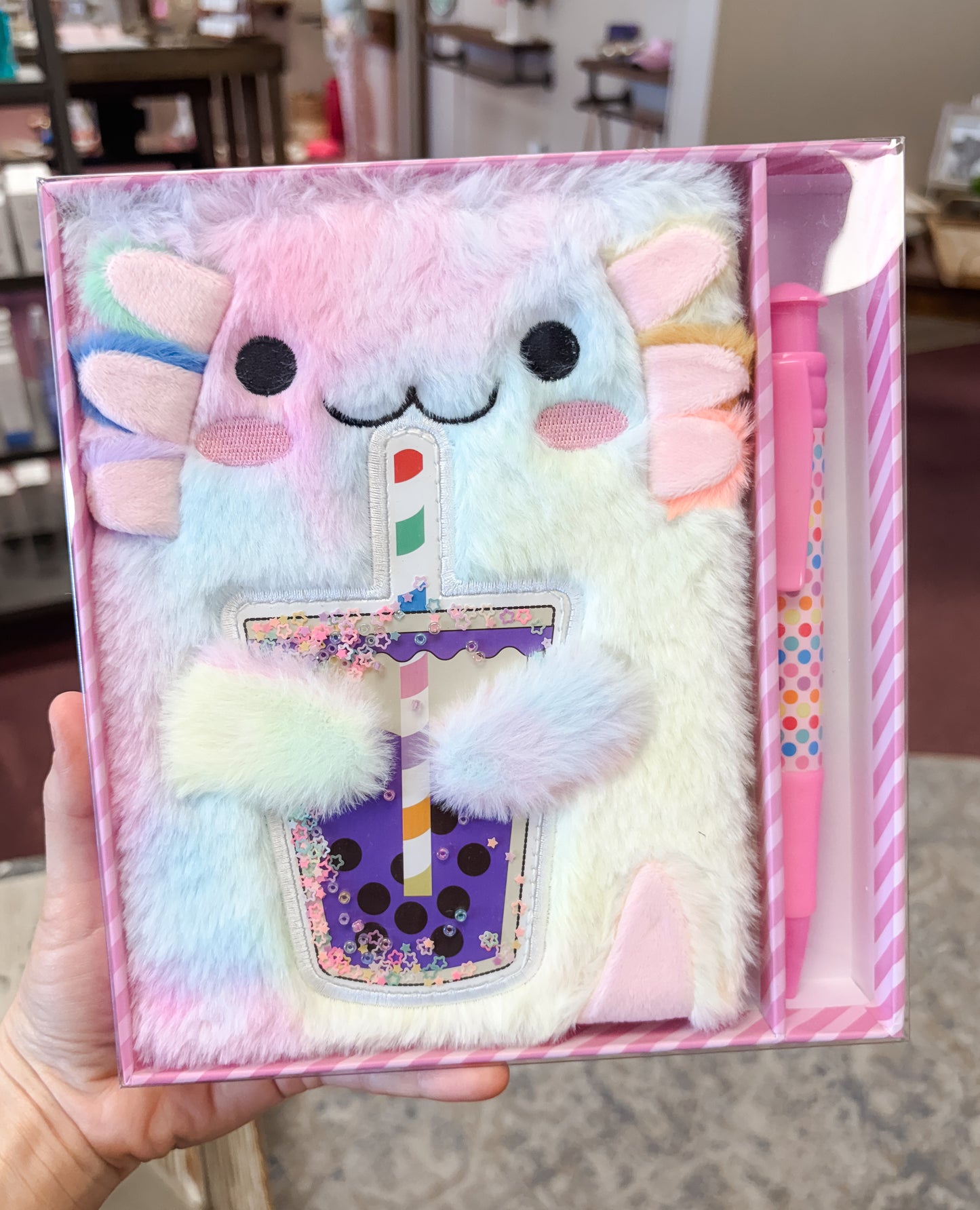 Boba Axolotl Journal & Pen set