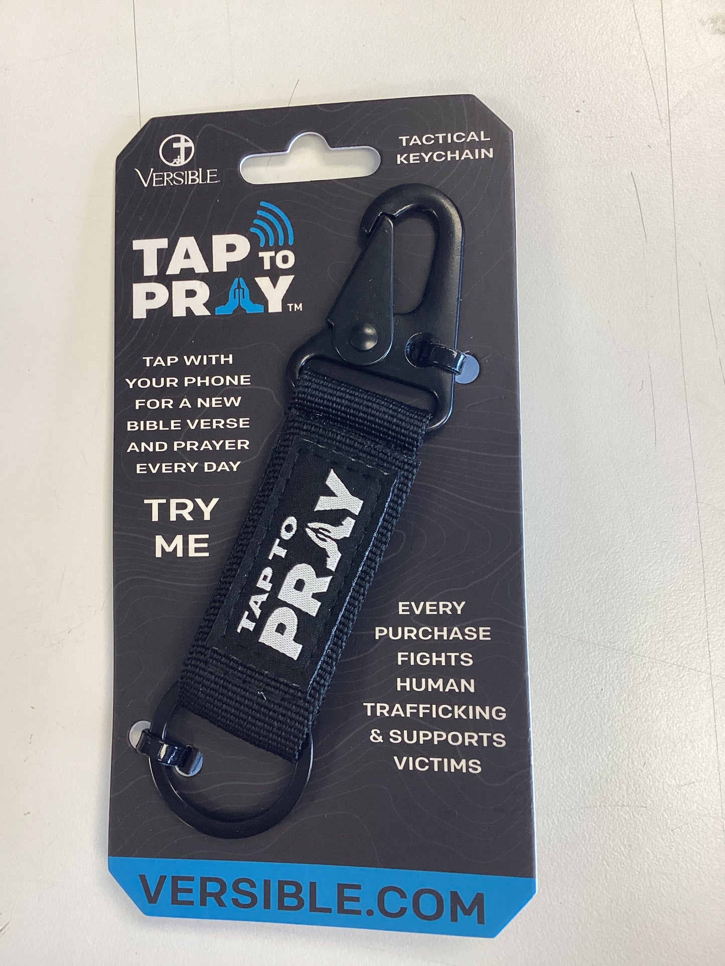 Black pray tactical keychain