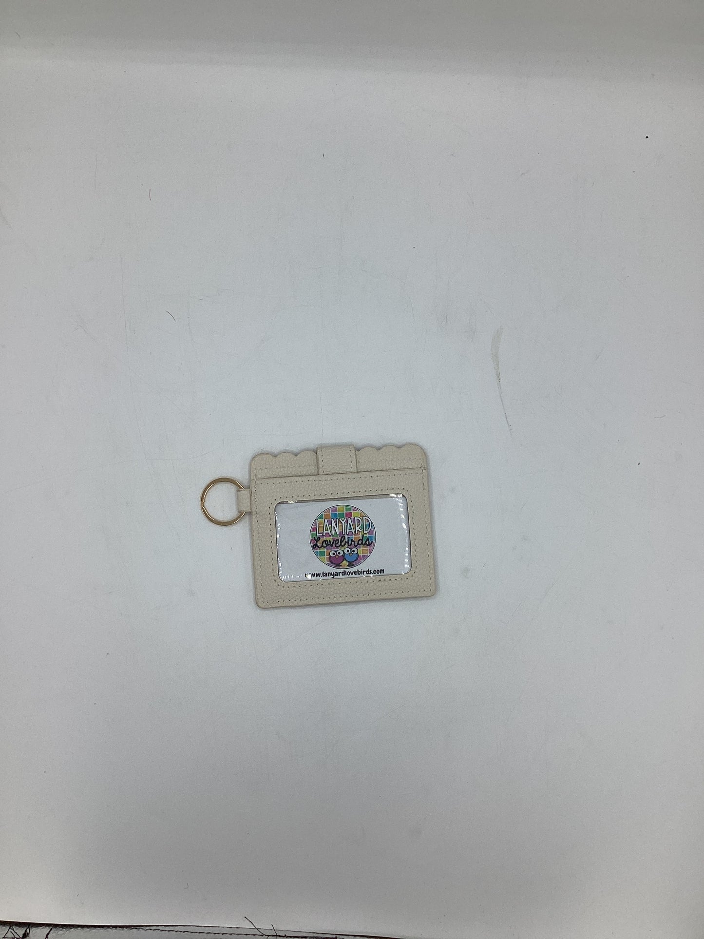 wallets with keyring / cream