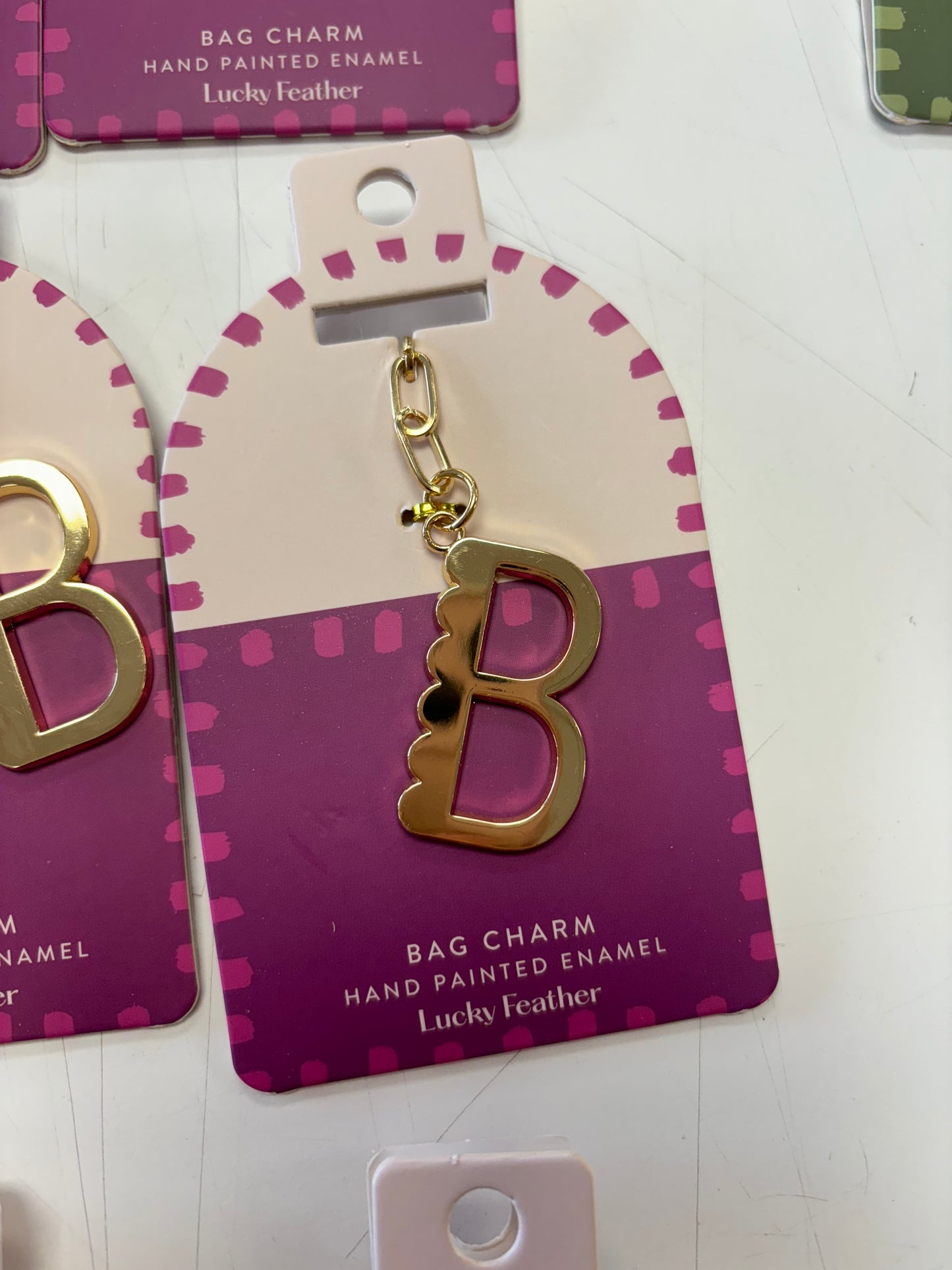 Bag Charm Letter Keychain