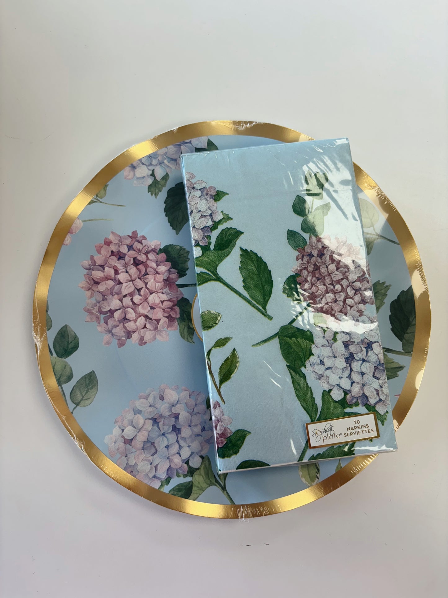 Hydrangeas Dinner Plate/ Napkin Set