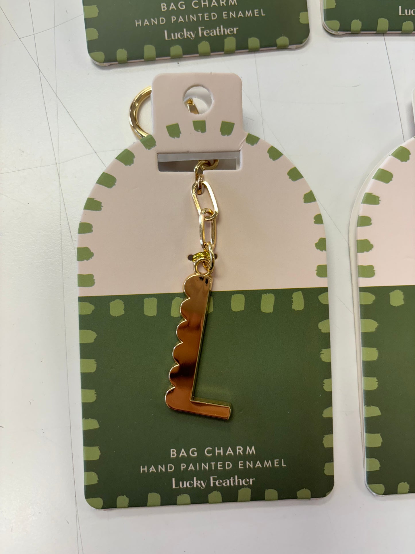 Bag Charm Letter Keychain