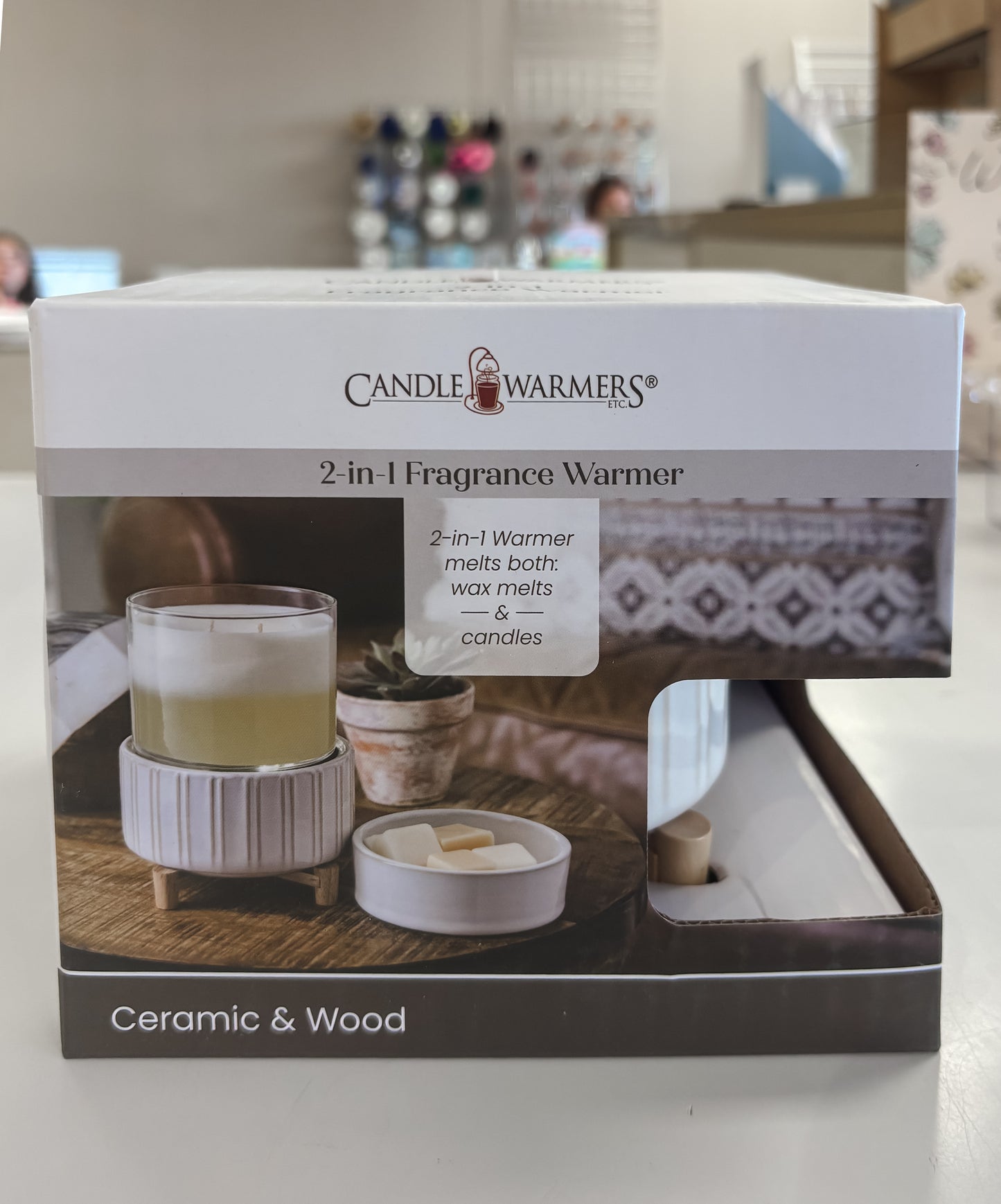 2-in-1 Classic Warmer Ceramic & Wood