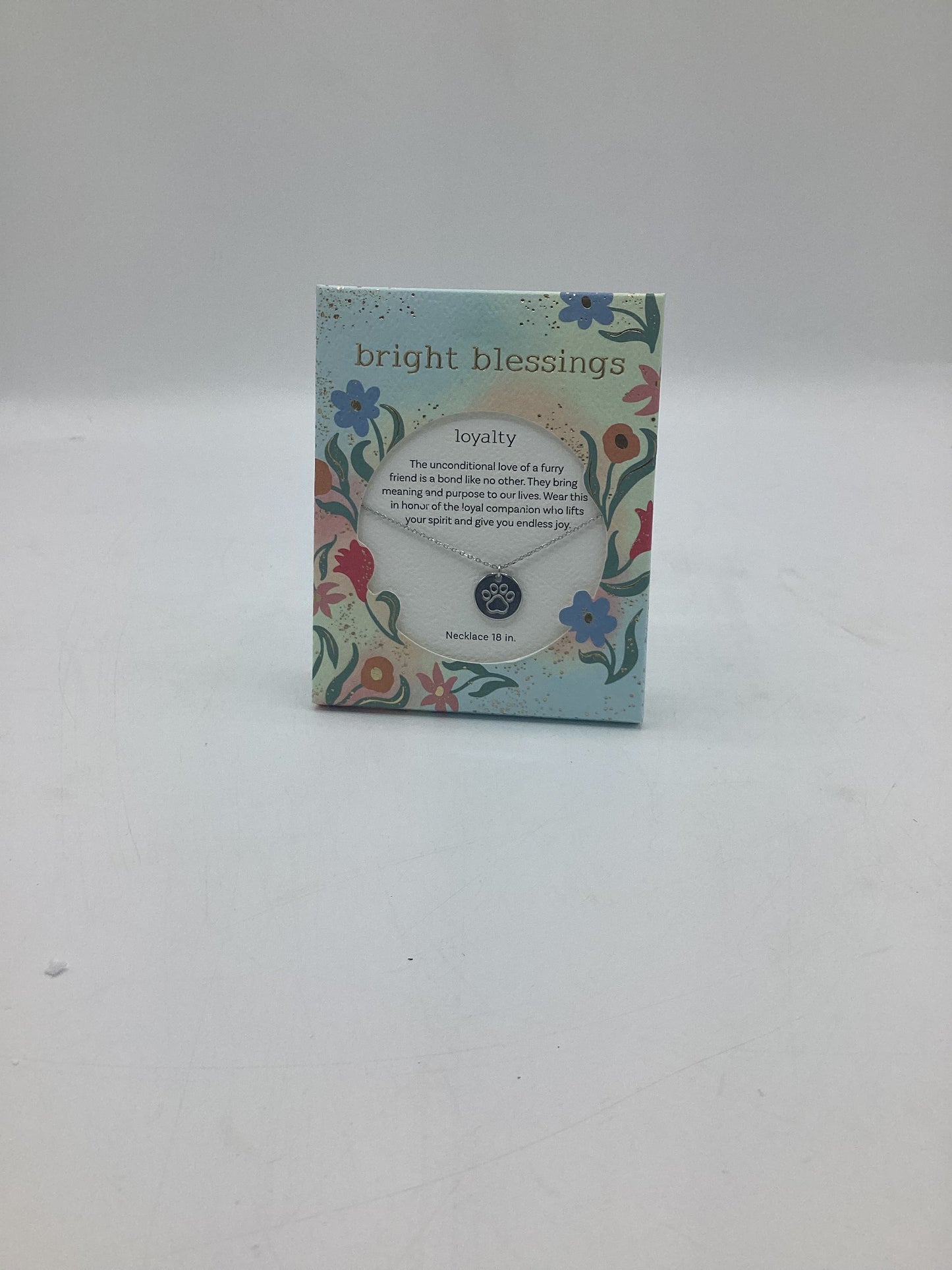 Bright Blessed Neck-Paw Print-silver