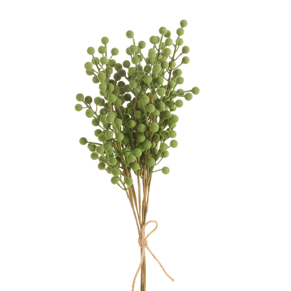 Flocked Green Berry Bundle