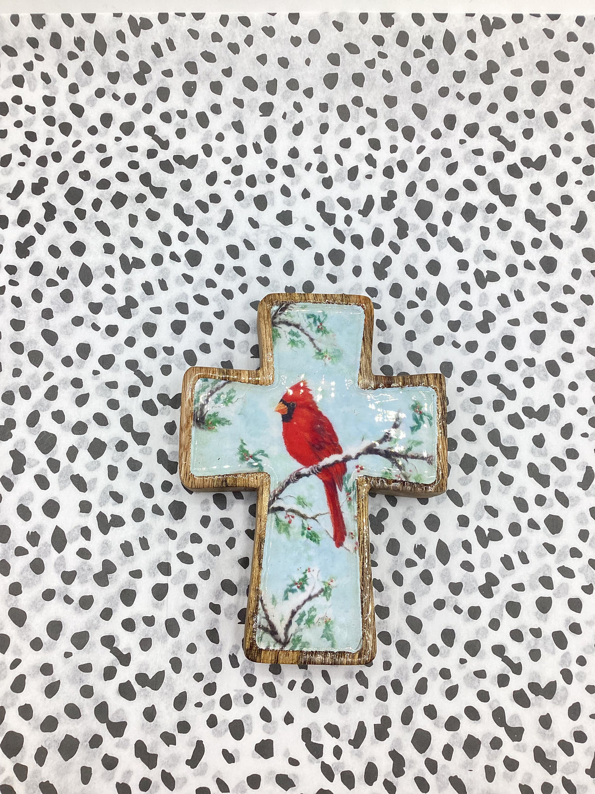 Shelf Sitter Cross Cardinal