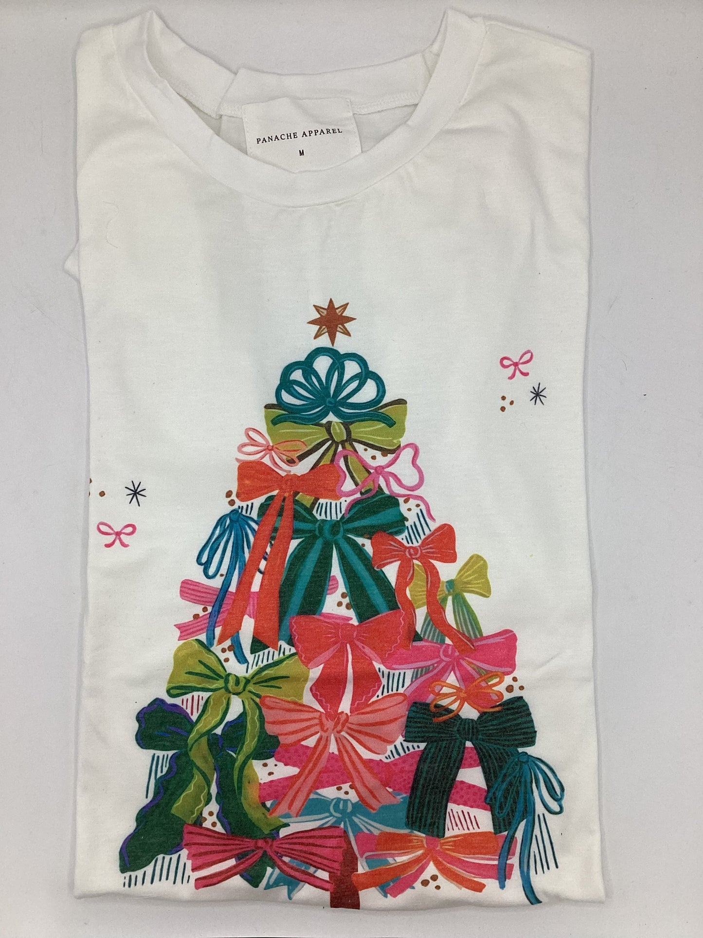 Christmas bow tree T-shirt