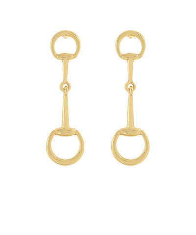 Horsebit Earrings - Gold