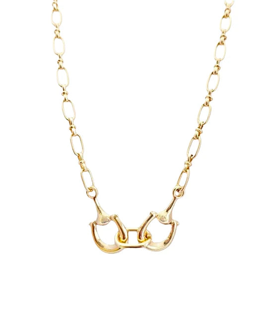 Linked Horsebit Chain Necklace