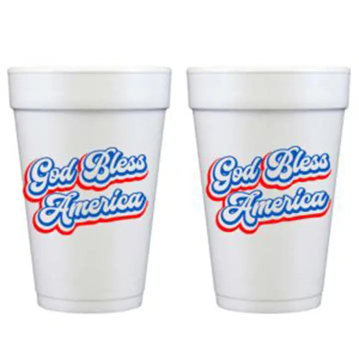 God Bless America Foam Cup