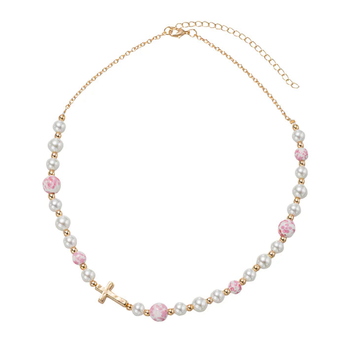Floral Cross Necklace