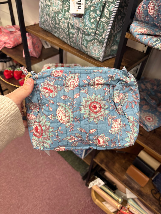 Chippa Sapphire Blooms Small Cosmetic Case