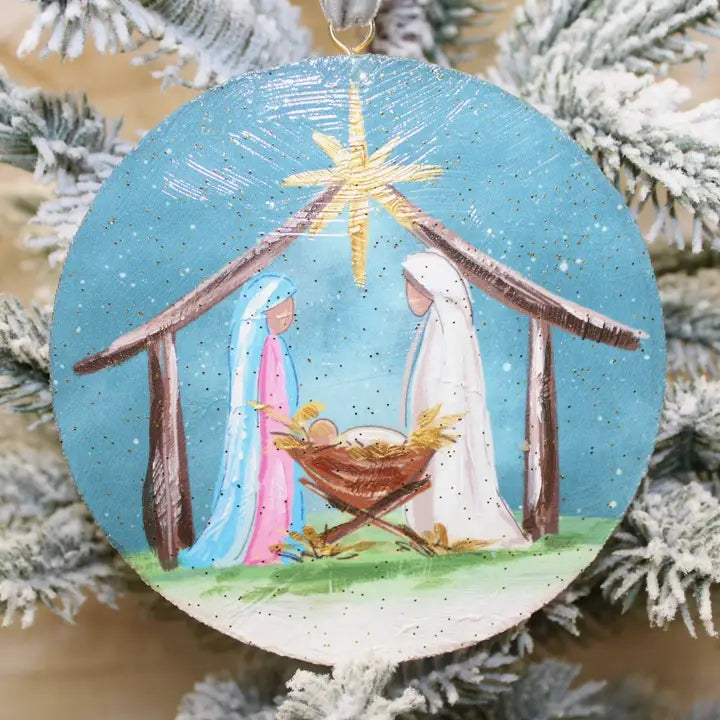 Hand Embellished Nativity Ornament