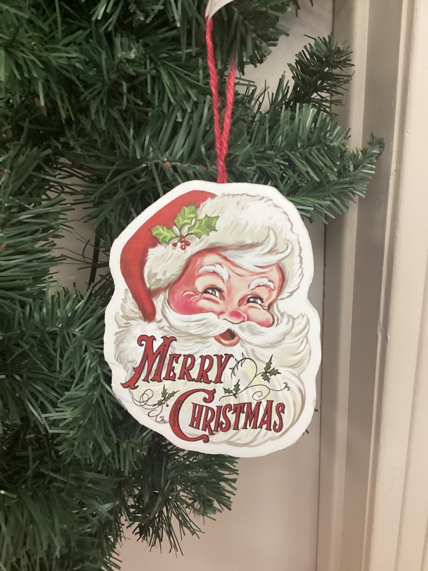 Wooden Santa Ornament