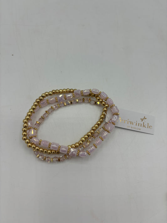Gold and Pink Crystal Bracelets