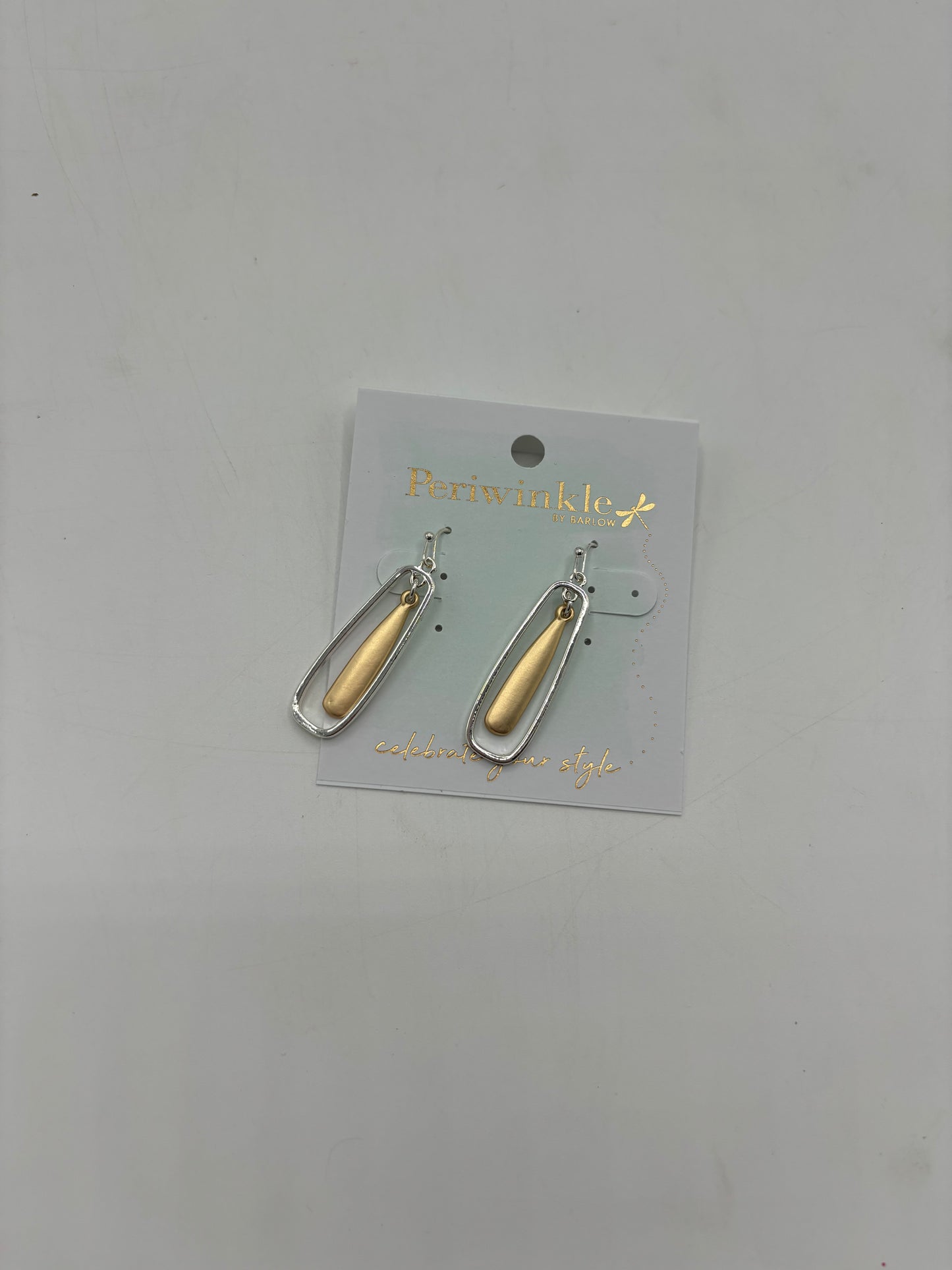 Two Tone Drop Earrings