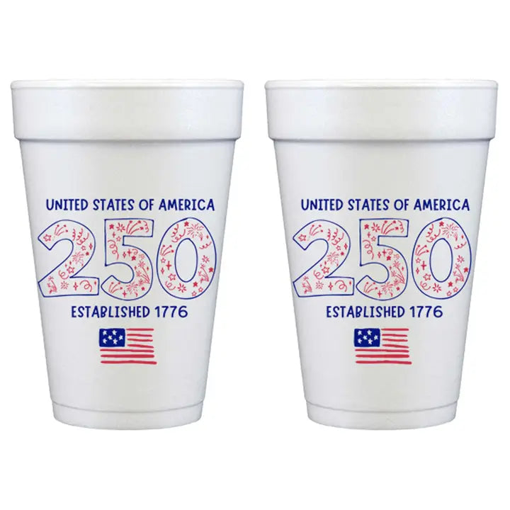 USA 250th Doodle Foam Cup