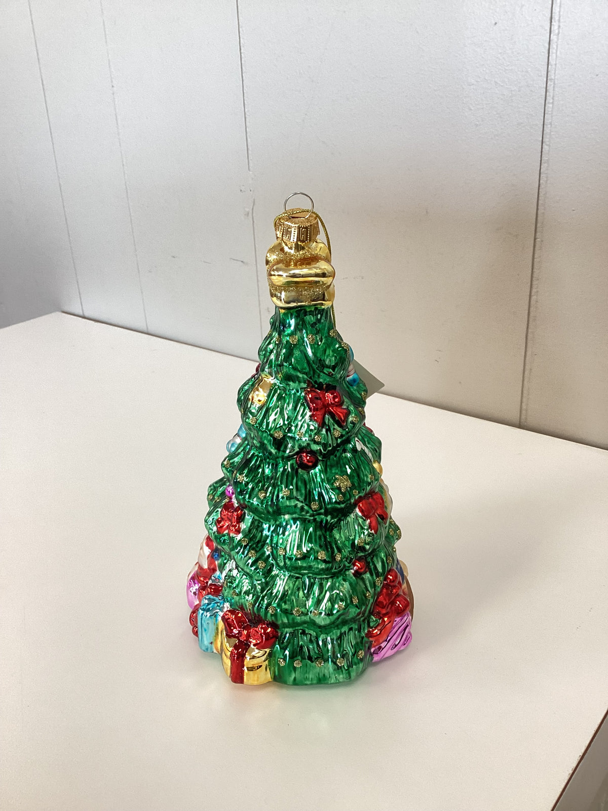 Christmas Tree Blown Glass Ornament