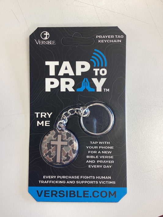 Camo prayer tag keychain