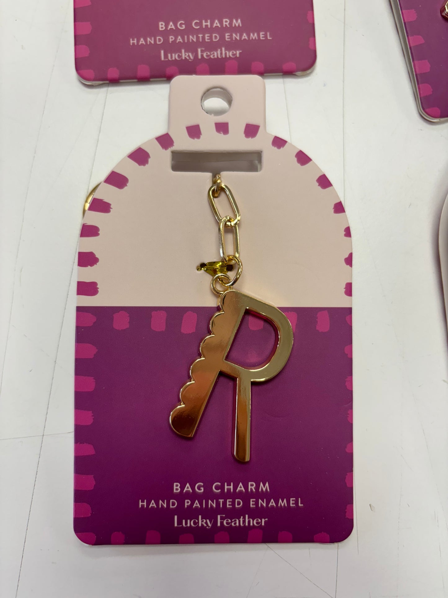 Bag Charm Letter Keychain
