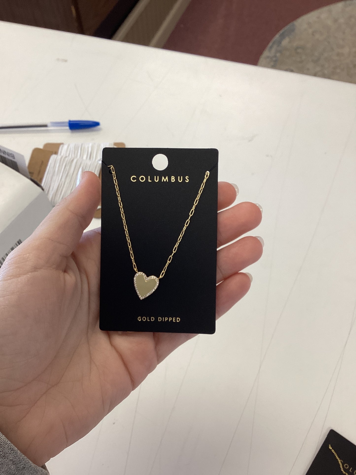 Columbus Heart Necklace