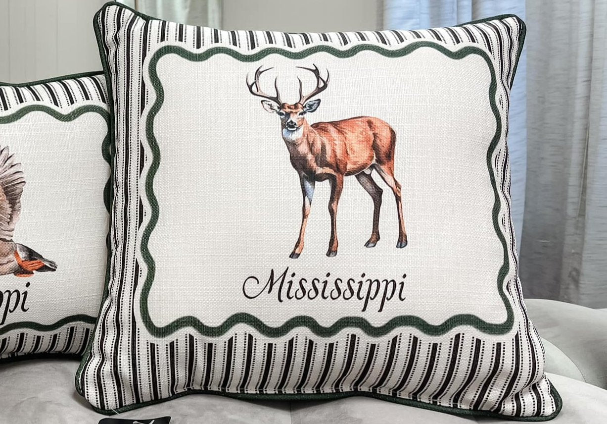 Little Birdie pillow- MS deer