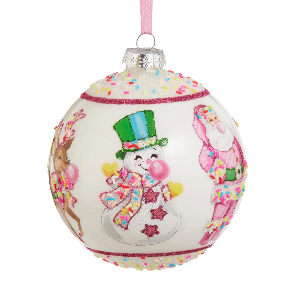 Bubblegum Blowin' Ball Ornament
