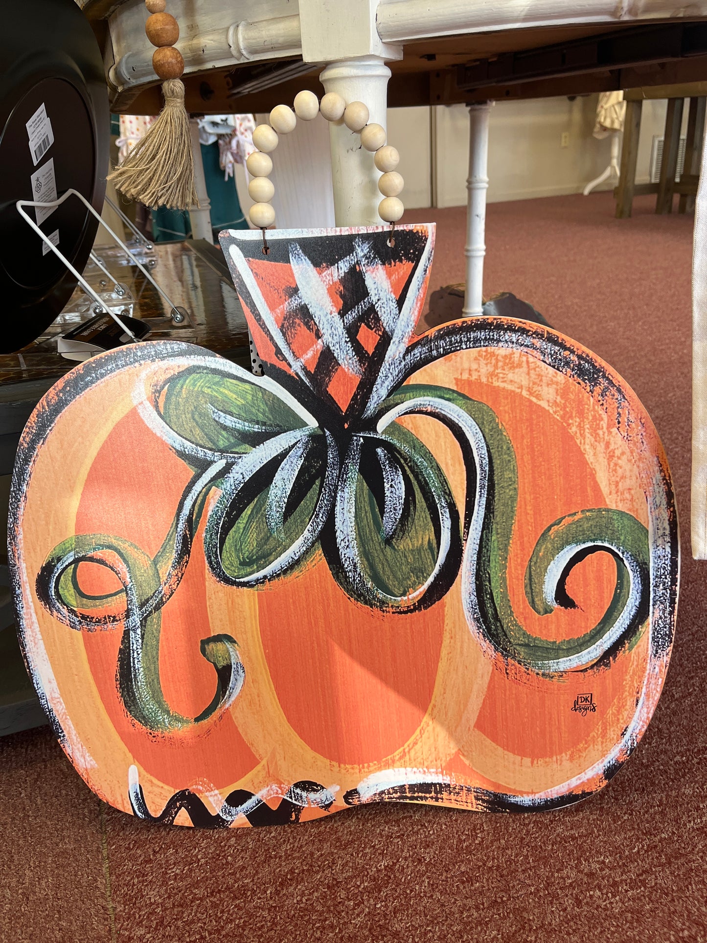 Dk Designs door hanger - pumpkin