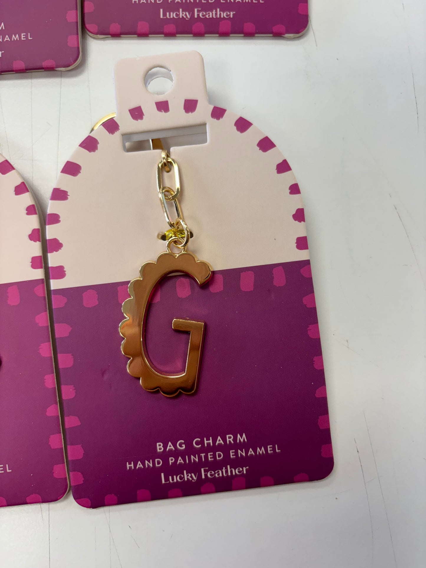 Bag Charm Letter Keychain