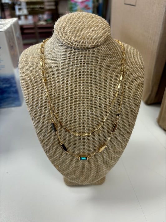 Gold Gemstone Necklace