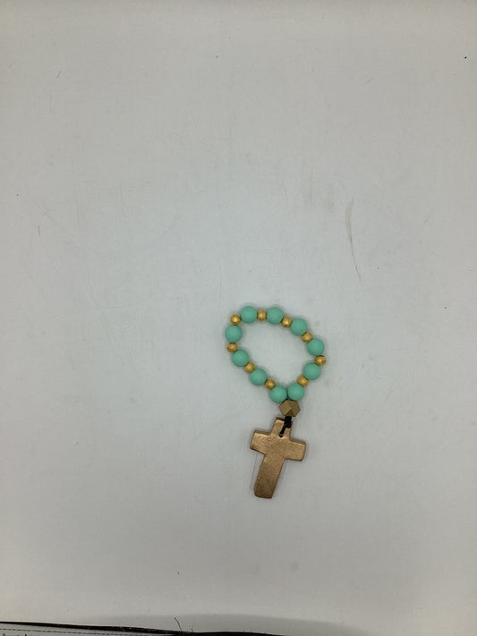 prayer beads / gold / mint