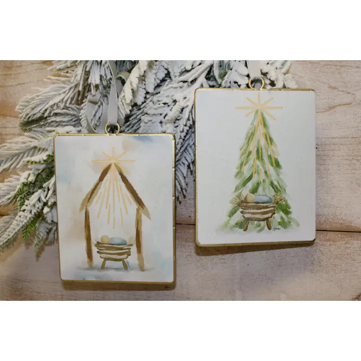 Manger metal Ornament