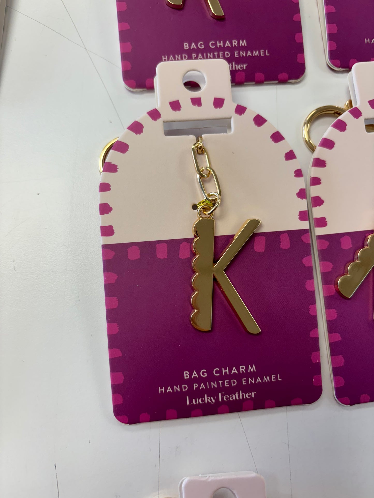 Bag Charm Letter Keychain