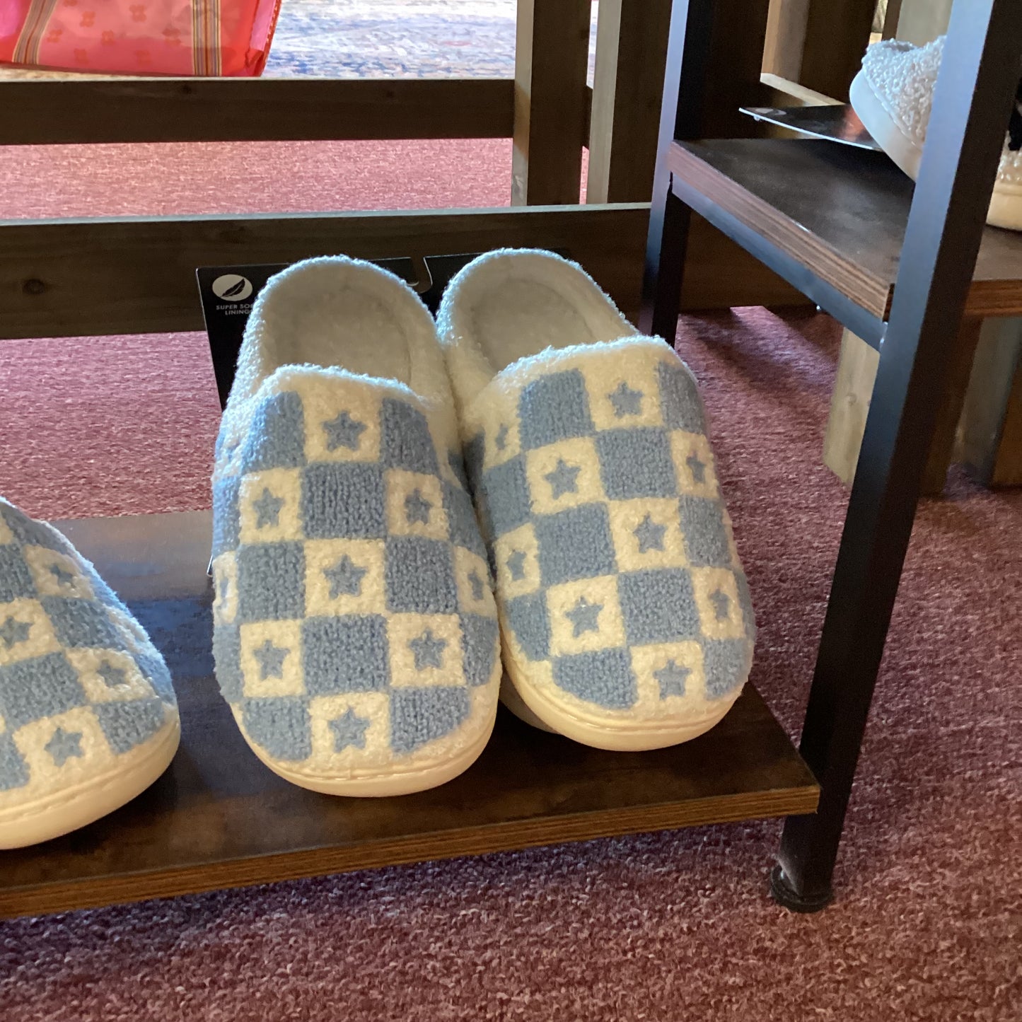 Star Checker Slippers/ Blue