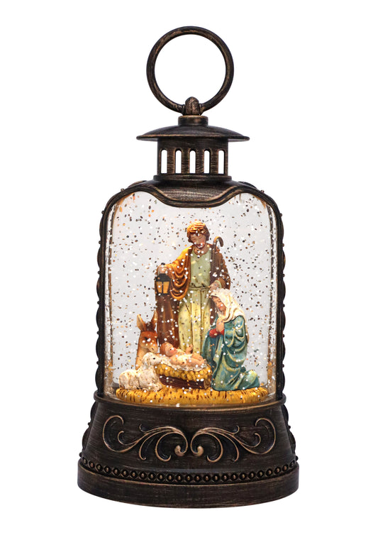 Heavenly Manger Glitter Lantern