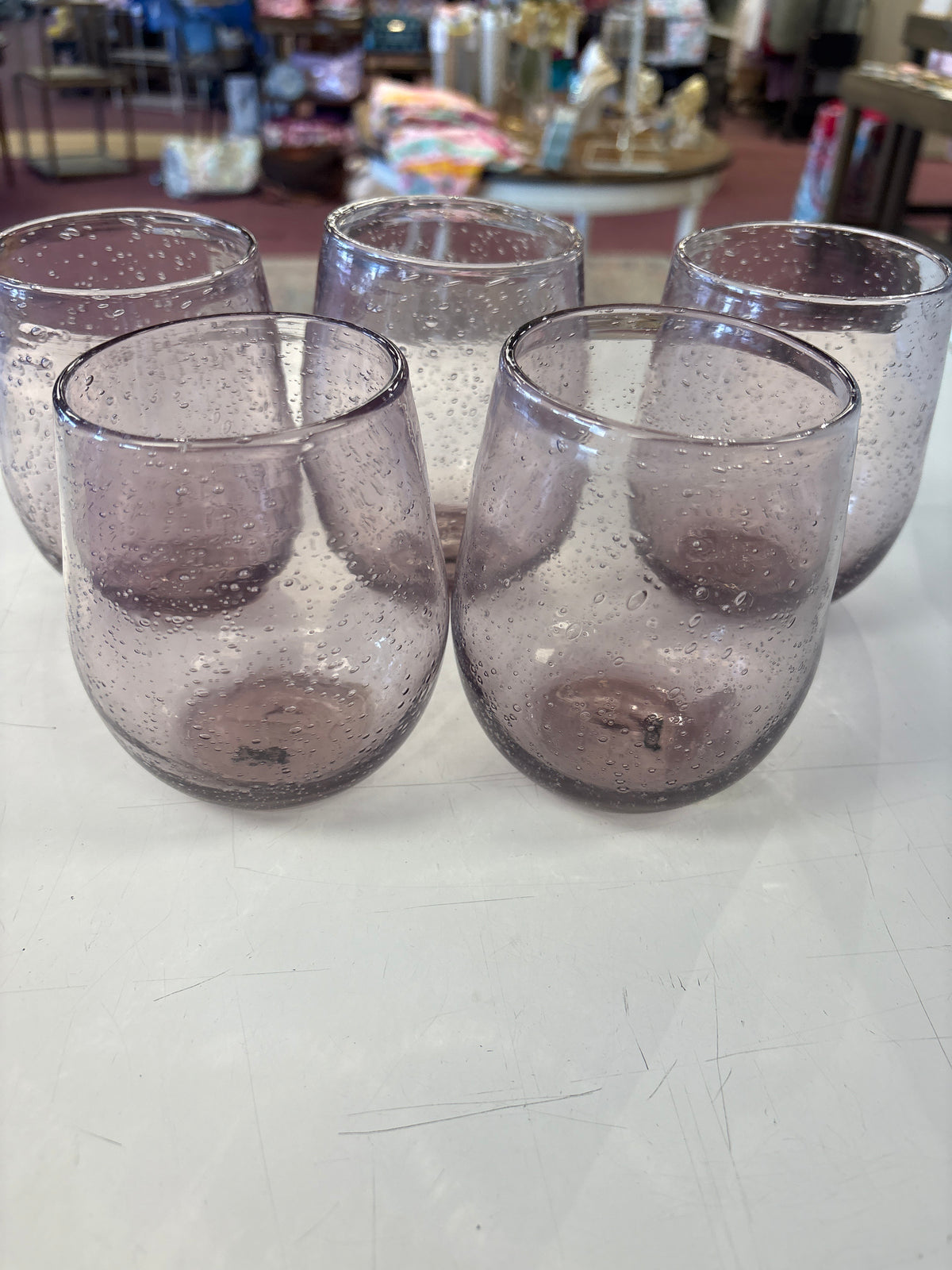 Set of 5 TAG Bubble Wine Glasses