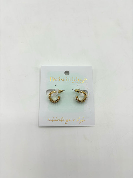 Gold Crystal Hoops