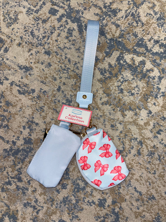 Blue bow dual wallet
