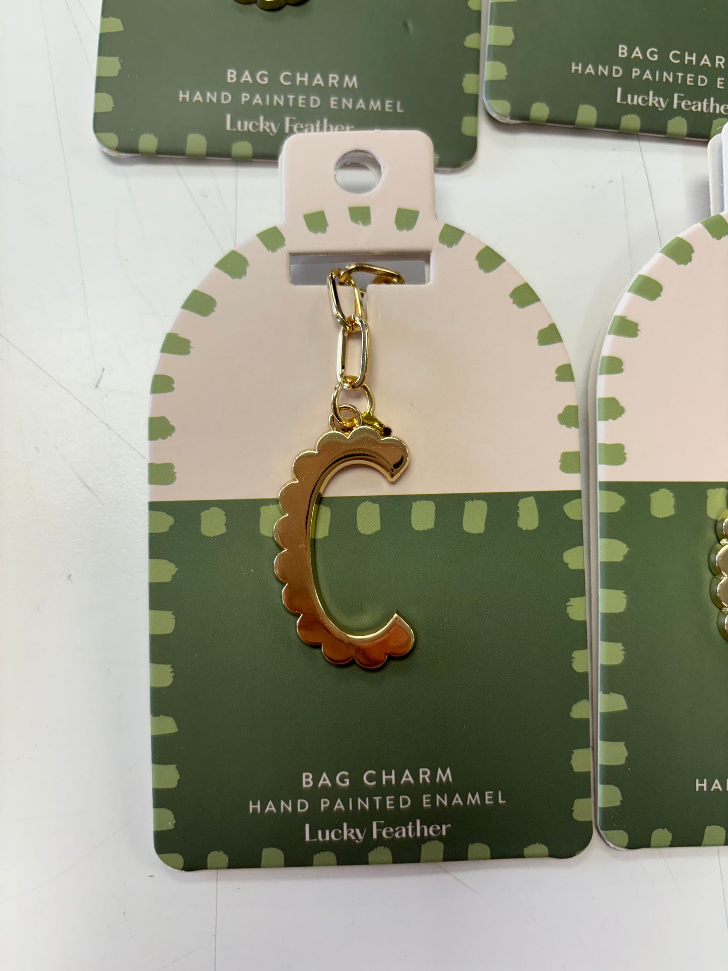 Bag Charm Letter Keychain