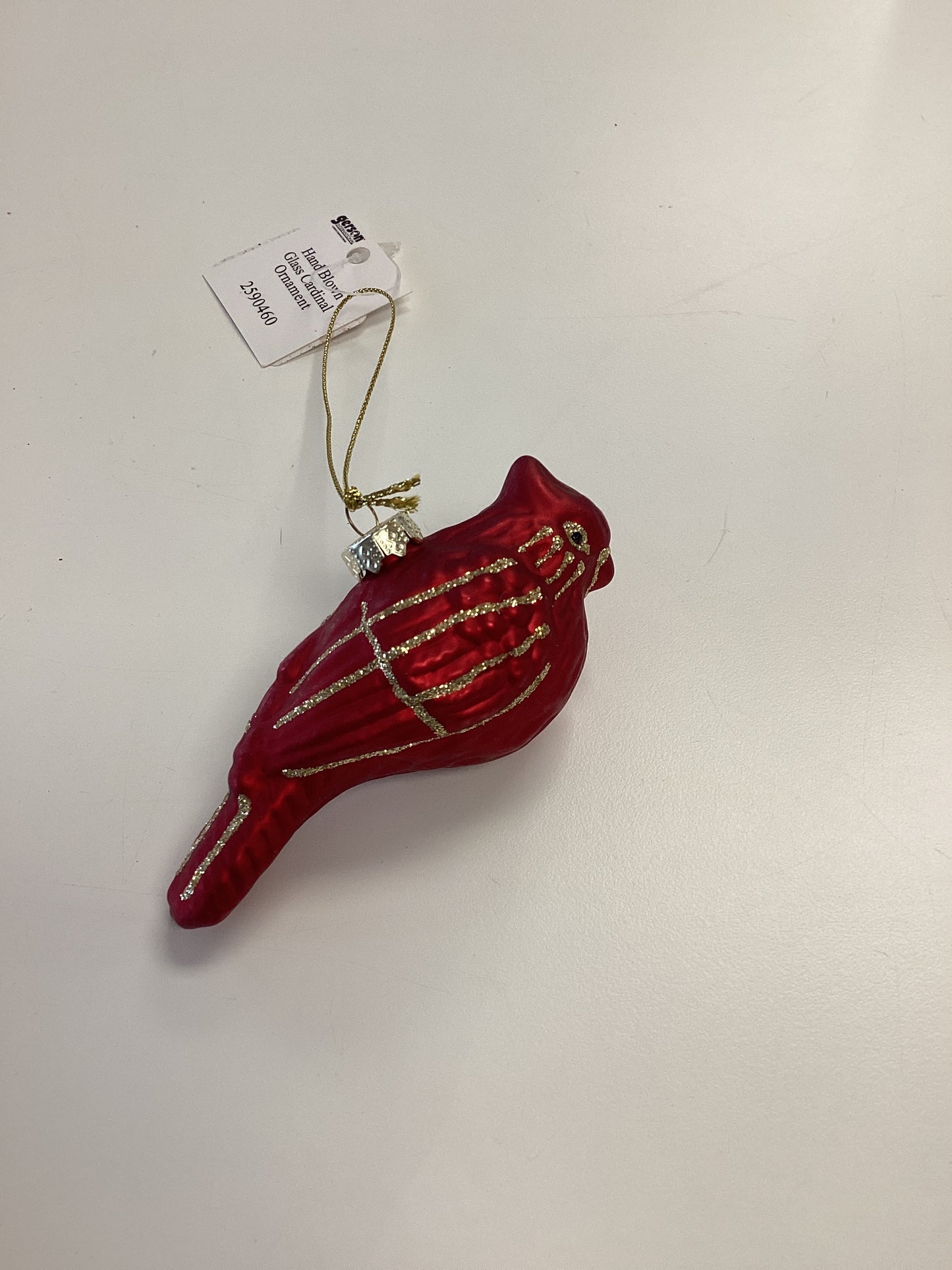 Red Cardinal w/ Gold Ornament
